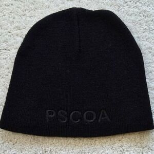 PSCOA Black Knit Beanie Hat Men's Warm Winter Casual NWOT